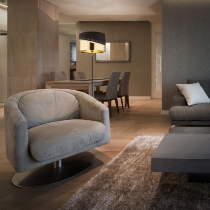 Globo - Лампион 1xE27/60W/230V Ø 35 см черен/златист