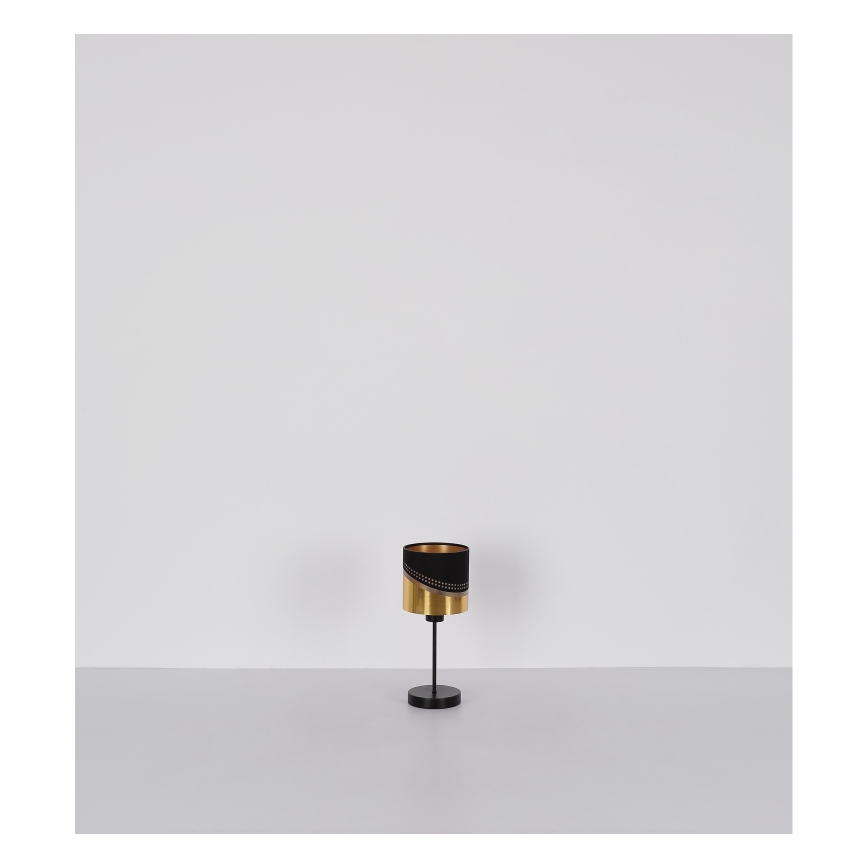 Globo - Настолна лампа 1xE27/40W/230V Ø 16 см черен/златист