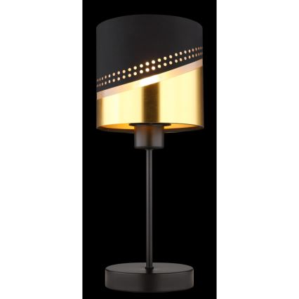 Globo - Настолна лампа 1xE27/40W/230V Ø 16 см черен/златист
