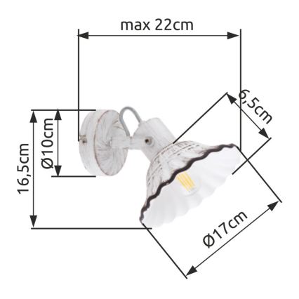 Globo - Стенен спот 1xE27/40W/230V