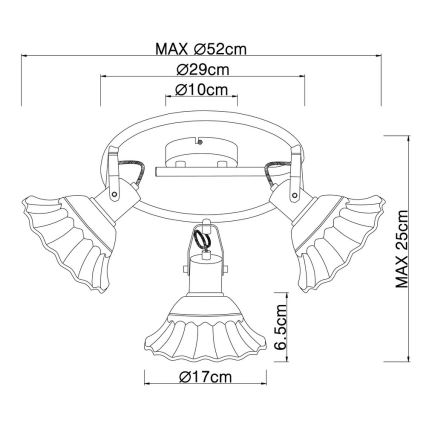 Globo - Спот 3xE27/40W/230V