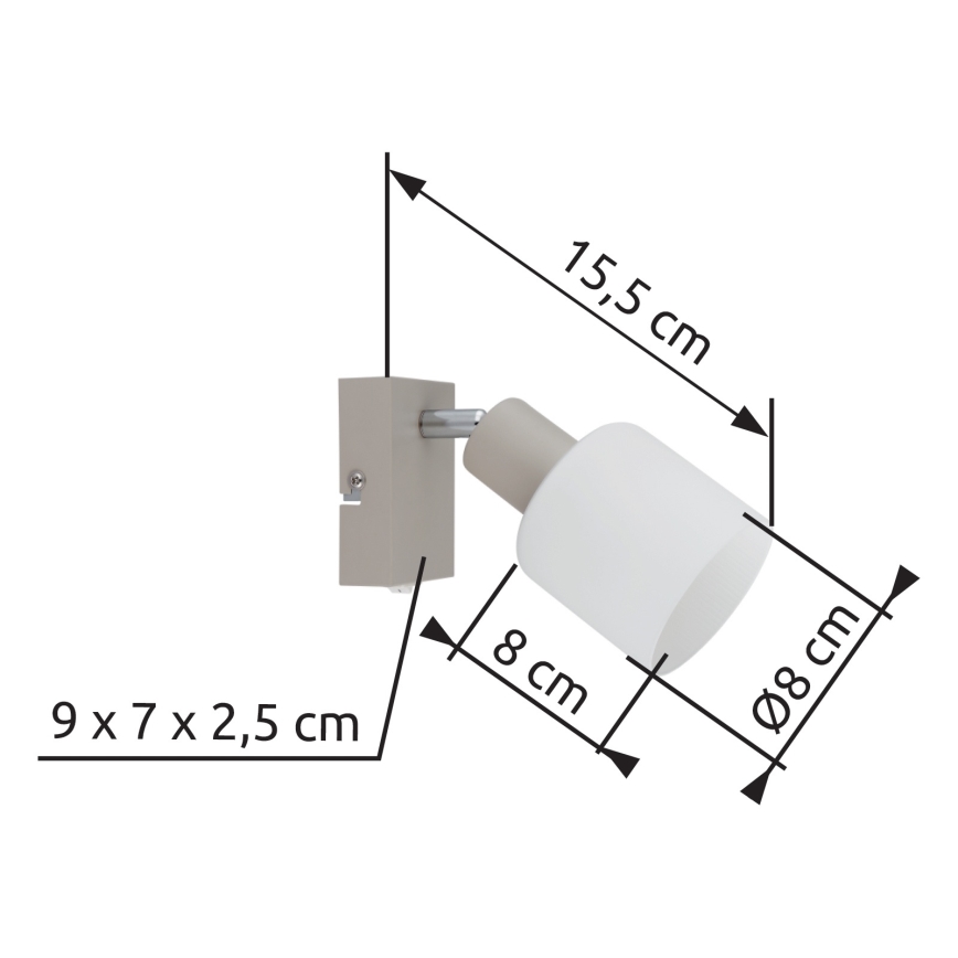 Globo - Стенно точково осветително тяло 1xE14/25W/230V
