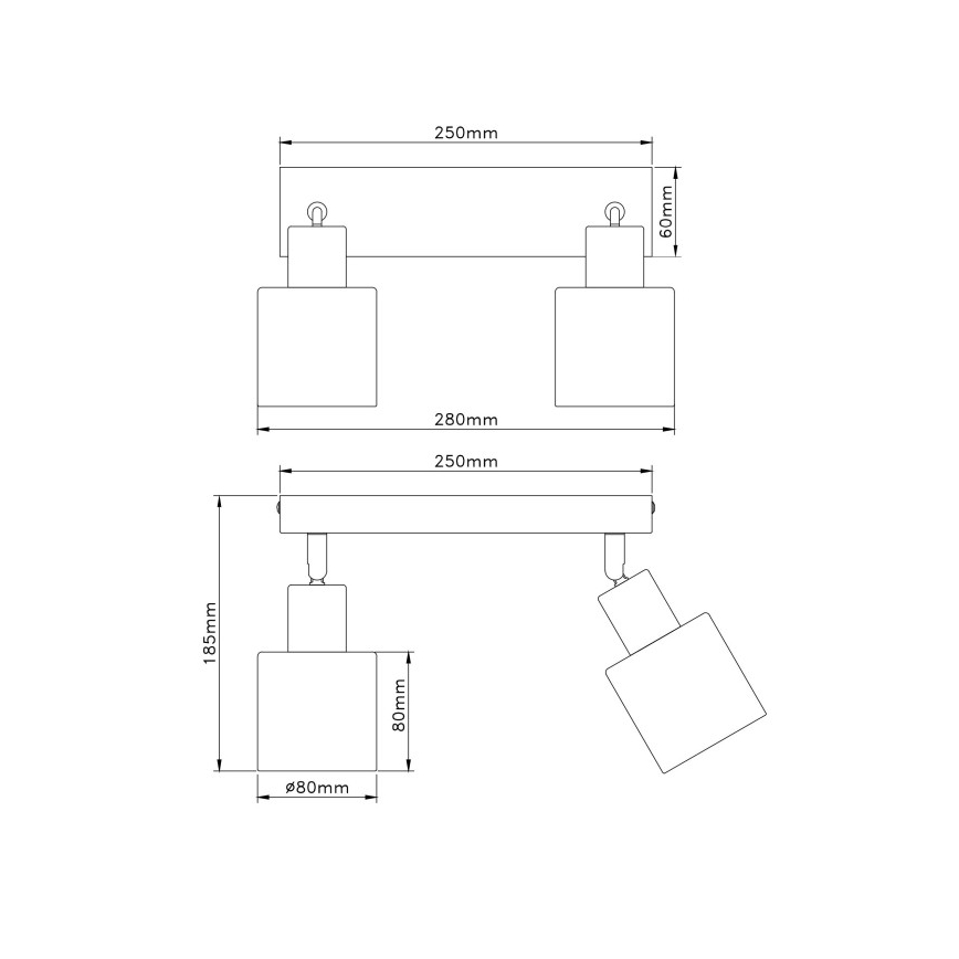 Globo - Точково осветително тяло 2xE14/25W/230V
