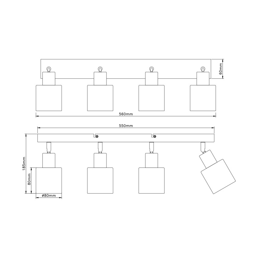 Globo - Точково осветително тяло 4xE14/25W/230V
