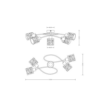Globo - Полилей за прикрепяне 5xE14/8W/230V