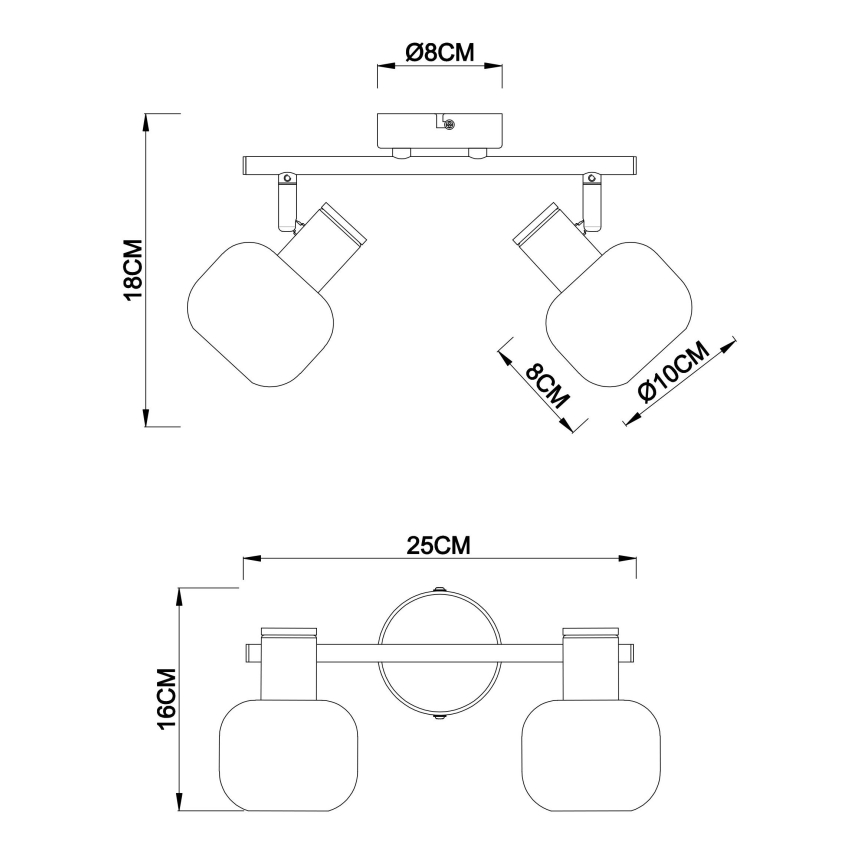 Globo - Точково осветително тяло 2xE14/40W/230V