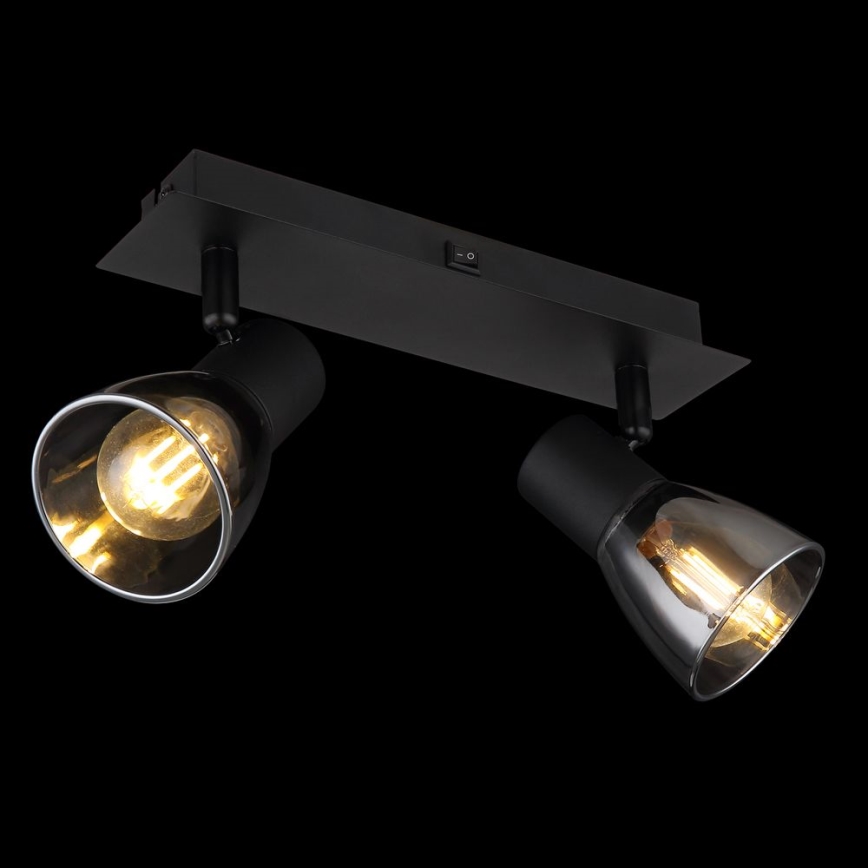 Globo - Стенен спот 2xE14/40W/230V черен