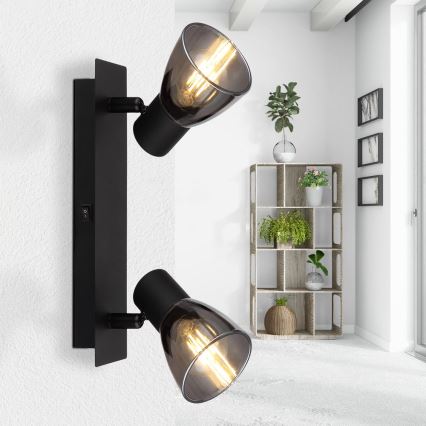 Globo - Стенен спот 2xE14/40W/230V черен