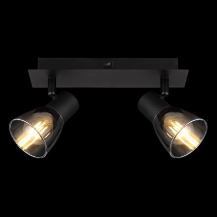 Globo - Стенен спот 2xE14/40W/230V черен