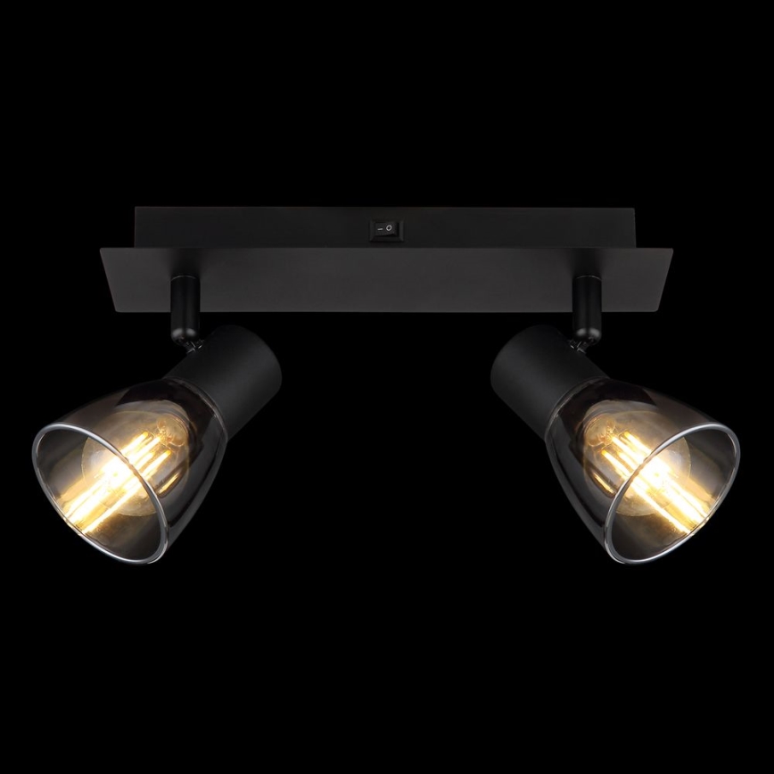 Globo - Стенен спот 2xE14/40W/230V черен