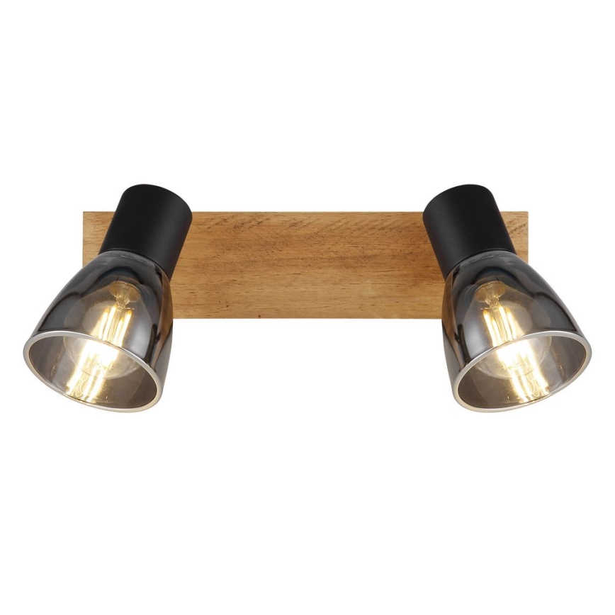 Globo - Стенен спот 2xE14/40W/230V черен/дървен