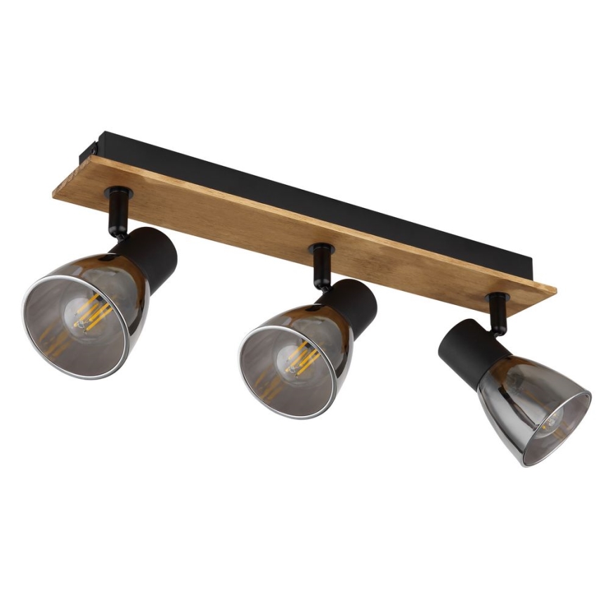 Globo - Спот 3xE14/40W/230V черен/дървен