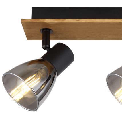 Globo - Спот 3xE14/40W/230V черен/дървен