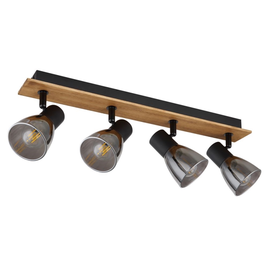 Globo - Спот 4xE14/40W/230V черен/дървен