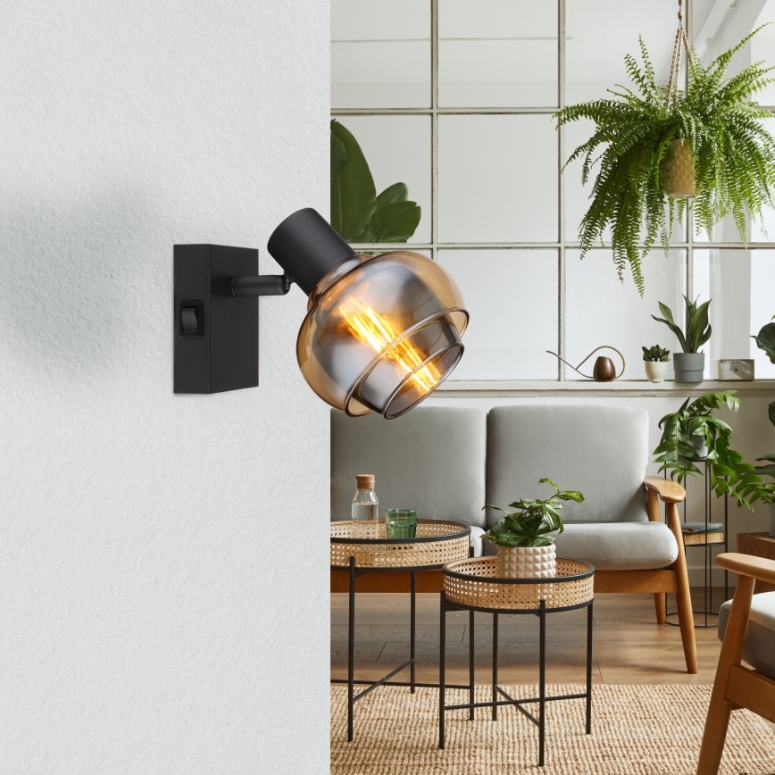 Globo - Стенно насочващо осветително тяло 1xE14/40W/230V черно
