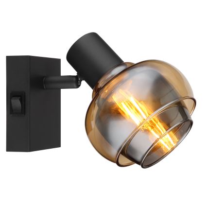 Globo - Стенно насочващо осветително тяло 1xE14/40W/230V черно