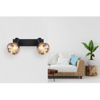 Globo - Спот осветително тяло 2xE14/40W/230V черно