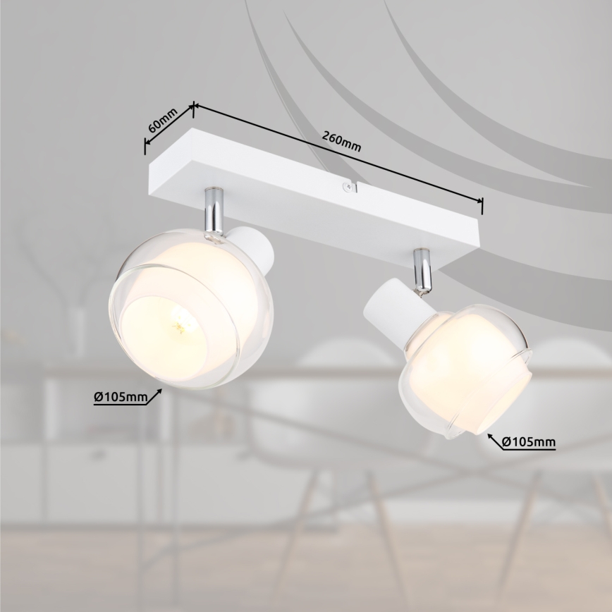 Globo - Точково осветително тяло 2xE14/40W/230V бяло