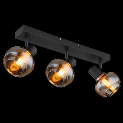Globo - Точково осветително тяло 3xE14/40W/230V черно