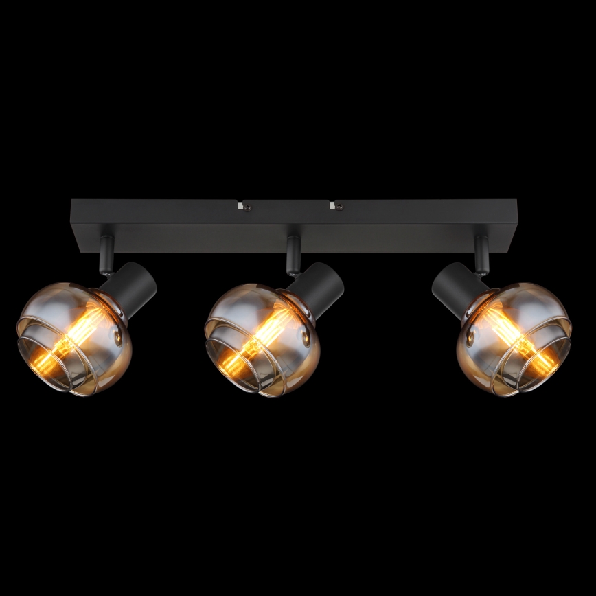 Globo - Точково осветително тяло 3xE14/40W/230V черно
