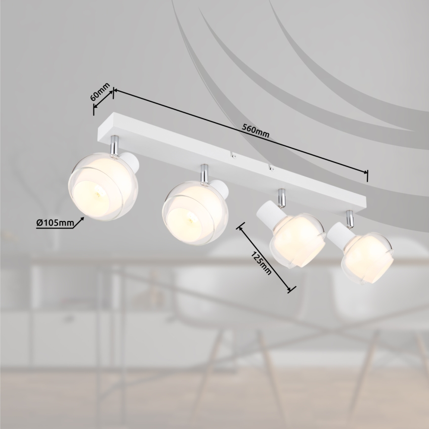 Globo - Точково осветително тяло 4xE14/40W/230V бяло