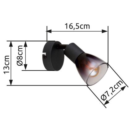 Globo - Спот аплик 1xE14/25W/230V черен