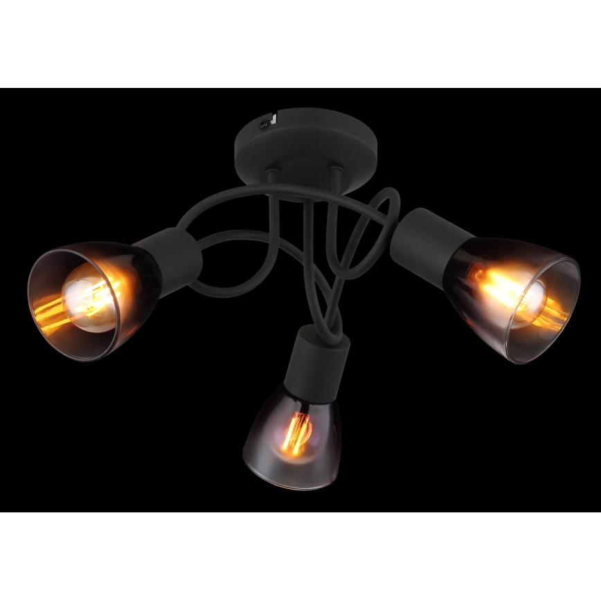 Globo - Полилей за повърхностен монтаж 3xE14/25W/230V черен