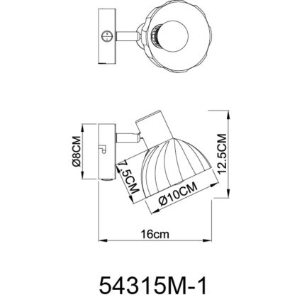 Globo - Спот аплик 1xE14/40W/230V златист