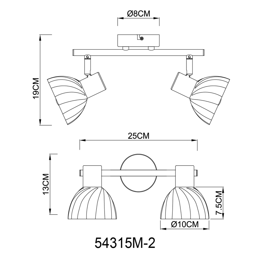Globo - Спот 2xE14/40W/230V златист