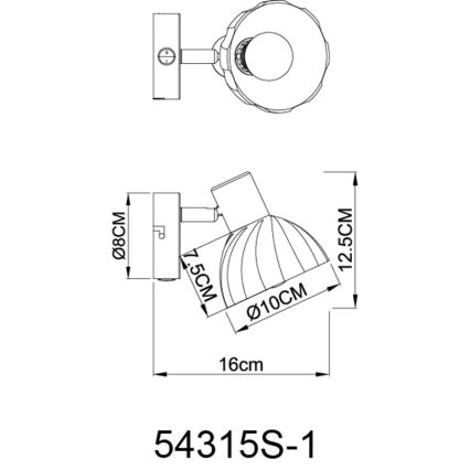 Globo - Спот аплик 1xE14/40W/230V черен