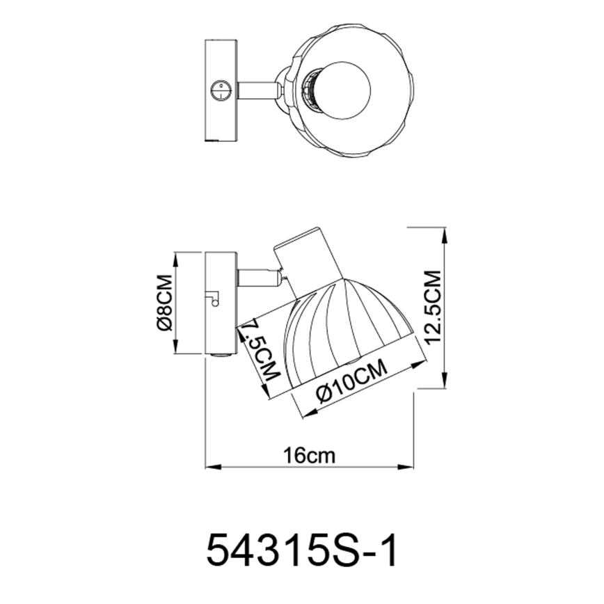 Globo - Спот аплик 1xE14/40W/230V черен