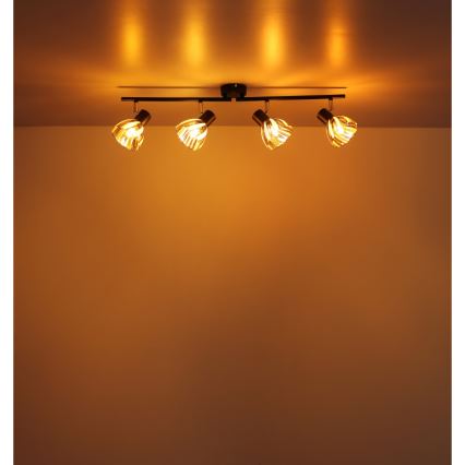 Globo - Спот 4xE14/40W/230V черен