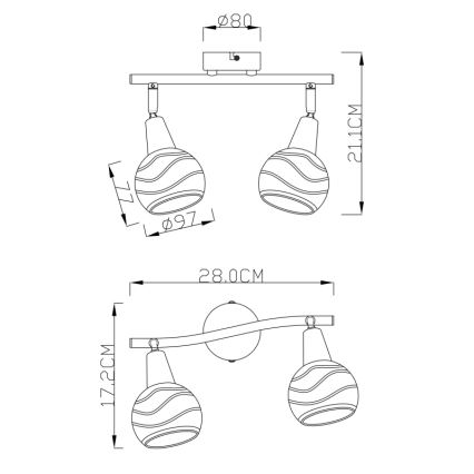 Globo - LED Спот 2xE14/4W/230V