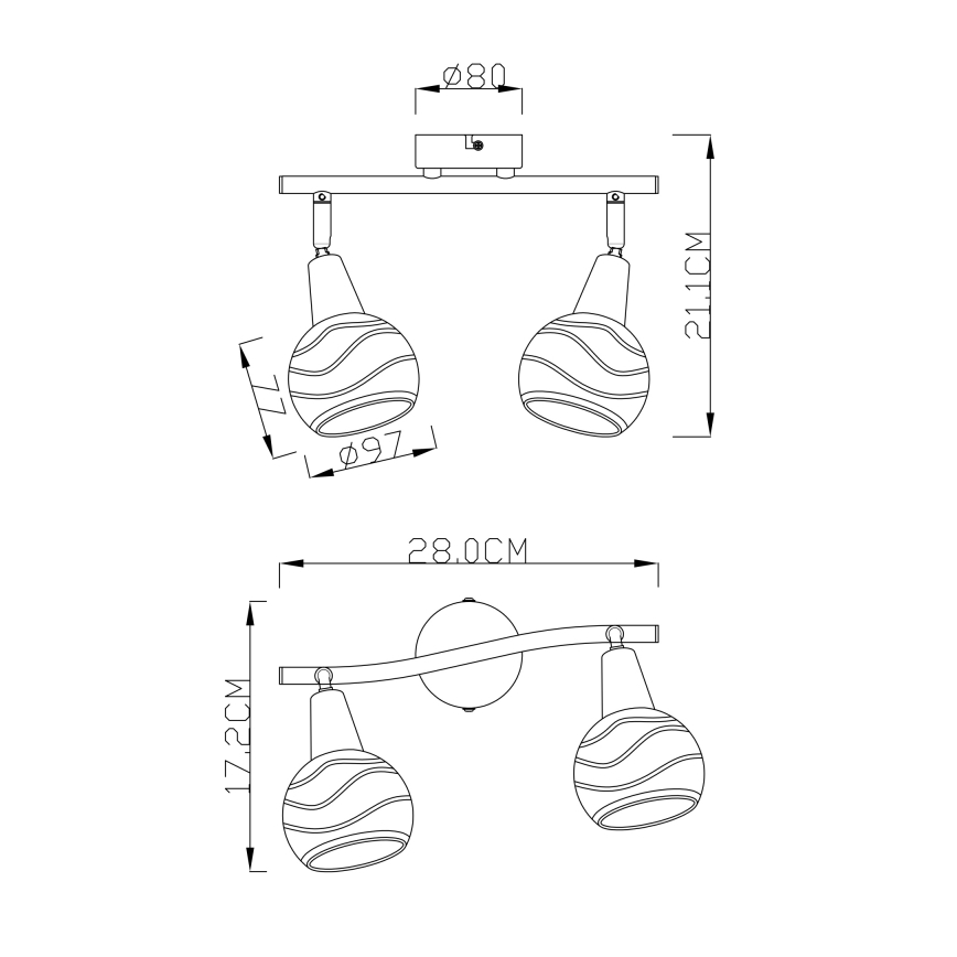 Globo - LED Спот 2xE14/4W/230V