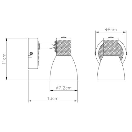 Globo - Спот 1xE14/40W/230V пепел