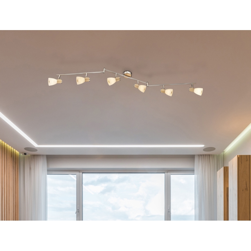 Globo - Точково осветително тяло 6xE14/40W/230V ясен