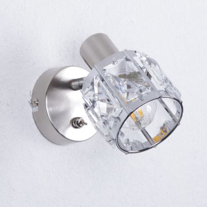 Globo - Стенен прожектор, луна 1xE14/40W/230V