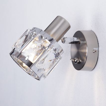 Globo - Стенен прожектор, луна 1xE14/40W/230V