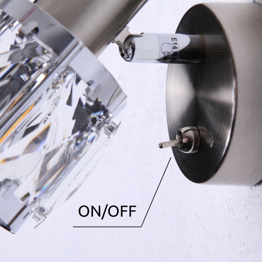 Globo - Стенен прожектор, луна 1xE14/40W/230V