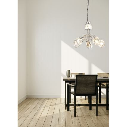 Globo - LED Полилей на въже 5xE14/40W/230V + LED/5W