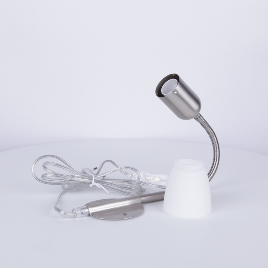 Globo - Гъвкав малка лампа 1xE14/40W/230V матов хром