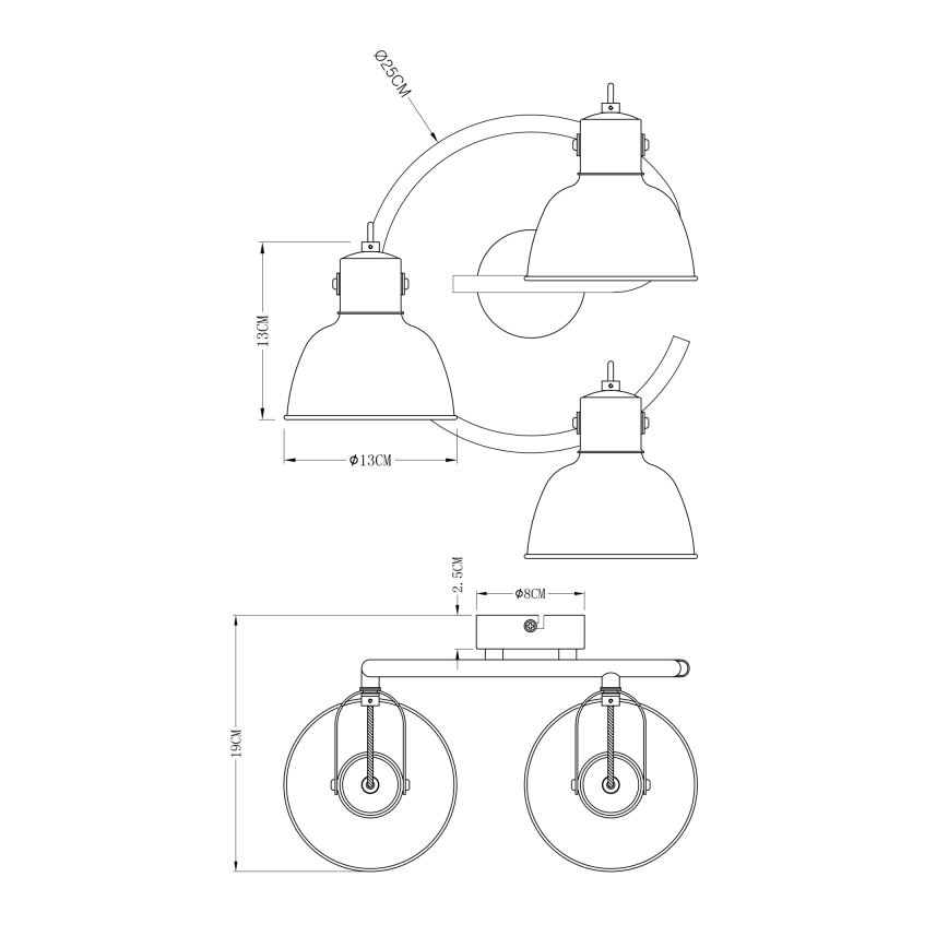 Globo - Точково осветително тяло 3xE14/25W/230V
