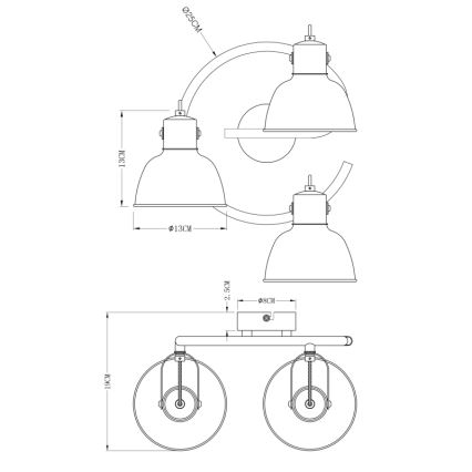 Globo - Точково осветително тяло 3xE14/25W/230V