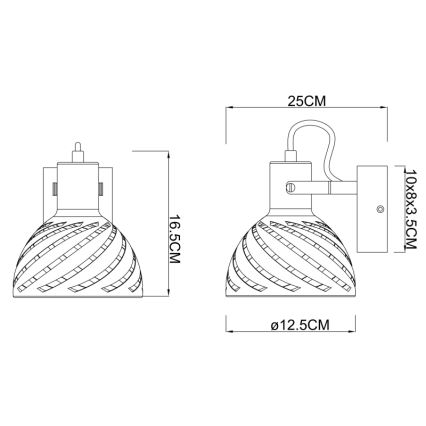 Globo - Стенен спот 1xE27/40W/230V