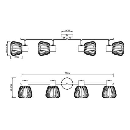Globo - Точково осветително тяло 4xE27/40W/230V