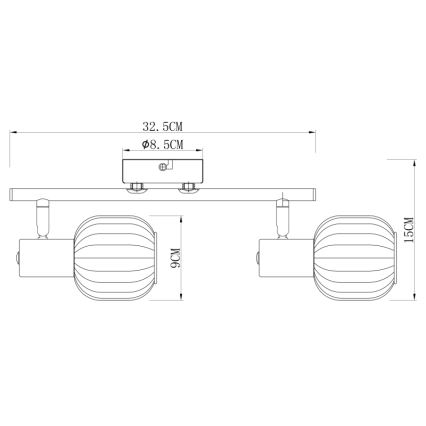 Globo - Точково осветително тяло 2xE14/40W/230V