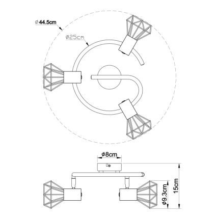 Globo - Точково осветително тяло 3xE14/40W/230V