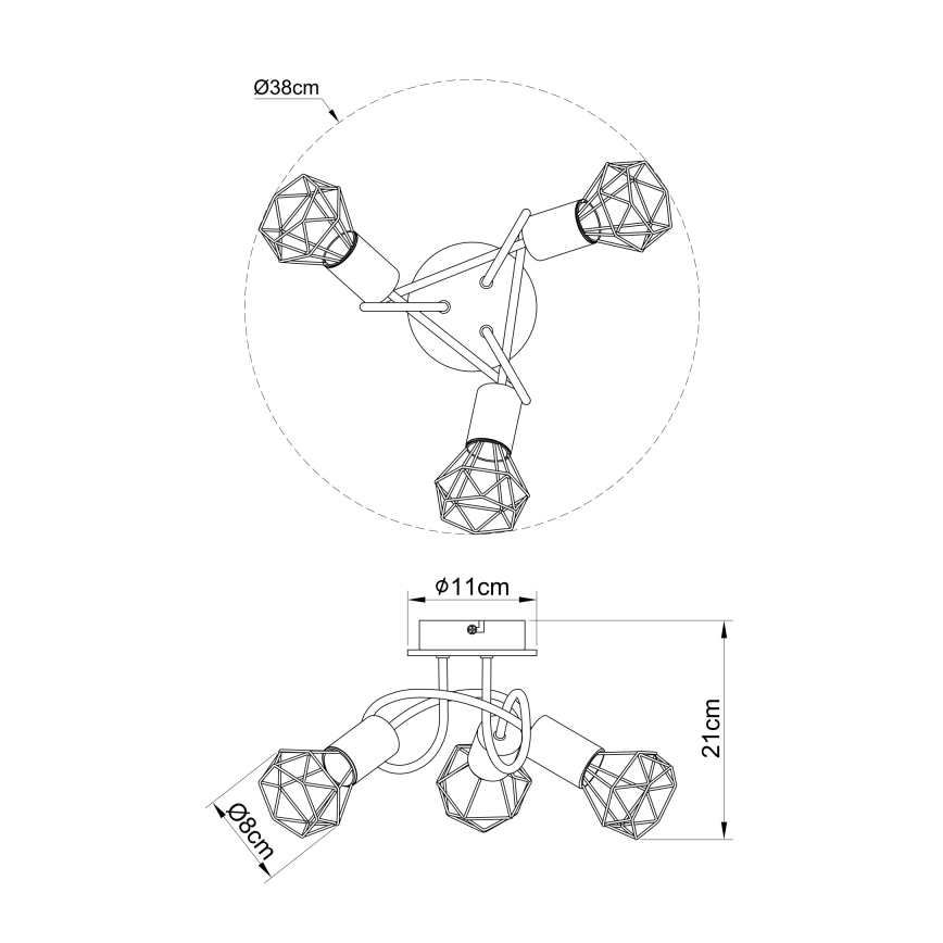 Globo - Повърхностен полилей 3xE14/40W/230V