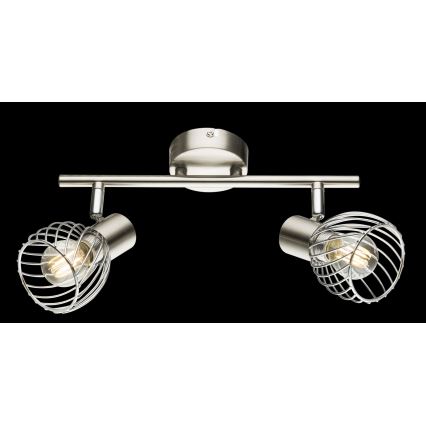 Globo - Спот 2xE14/40W/230V матов хром
