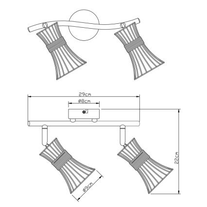Globo - Точково осветително тяло 2xE14/40W/230V